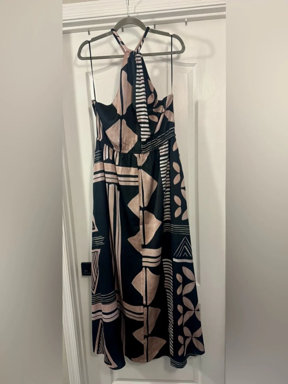 Express Black and Blush Halter Maxi Dress - Picture 10 of 16